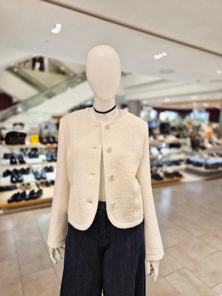 Plastic Island ブークレ ウールツイードジャケット pr4wj062