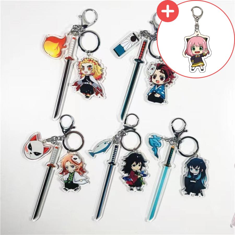 鬼滅の刃 プレミアムキューティ 22種 キャラクターキーリング 鬼滅グッズ キーホルダー 人形 携帯電話 バッグチャーム
