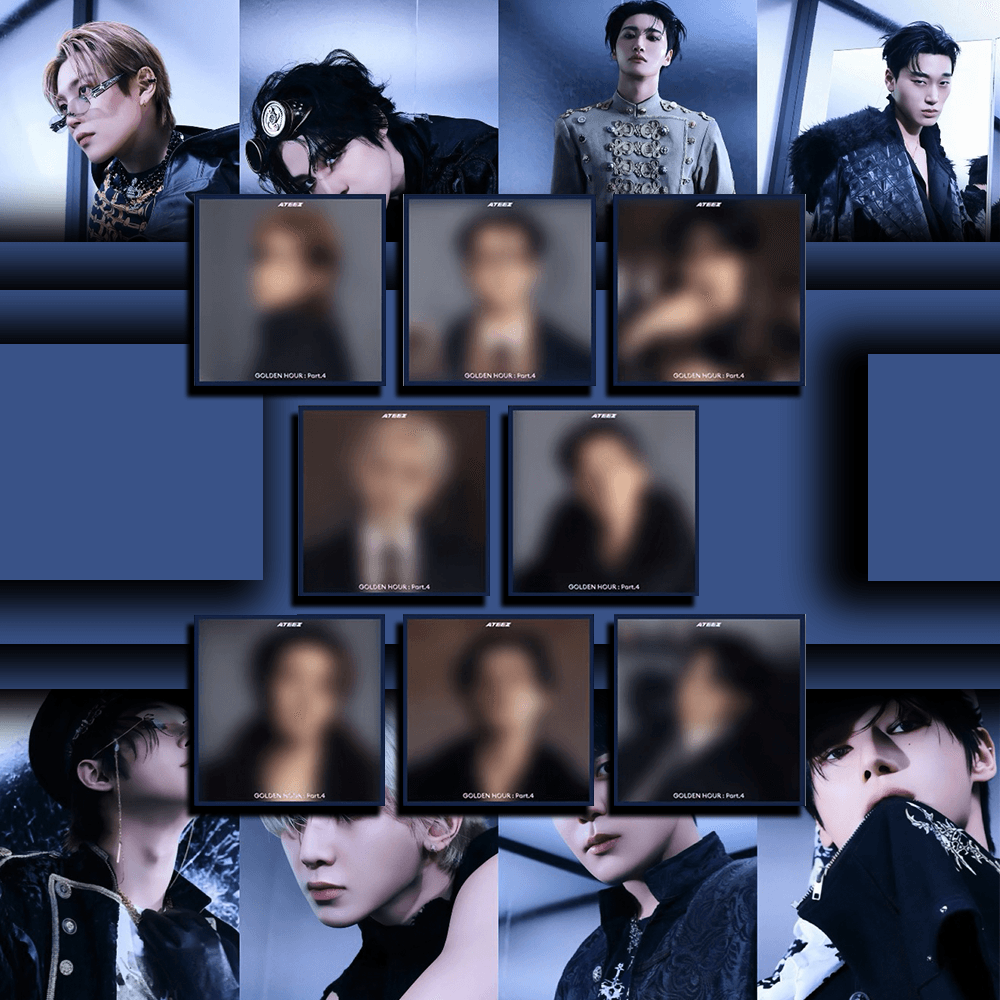 (8種セット) ATEEZ アルバム - GOLDEN HOUR Part.4 ゴールデンアワー デジパック