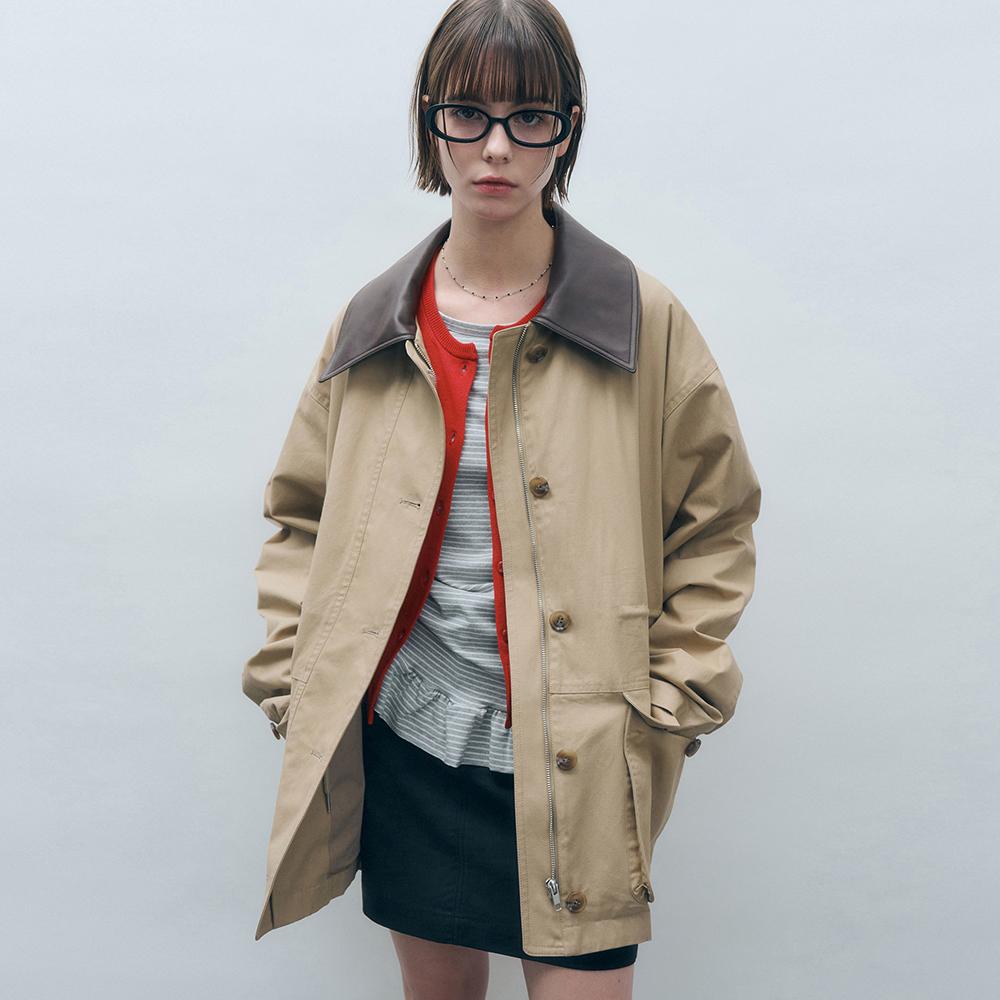 몽돌 コットンワーク ハーフジャケット MDJK039