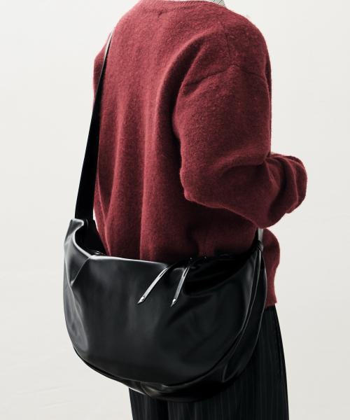 [Draw Fit] ホーボー レザー クロスバッグ [BLACK] DFBG3301BK