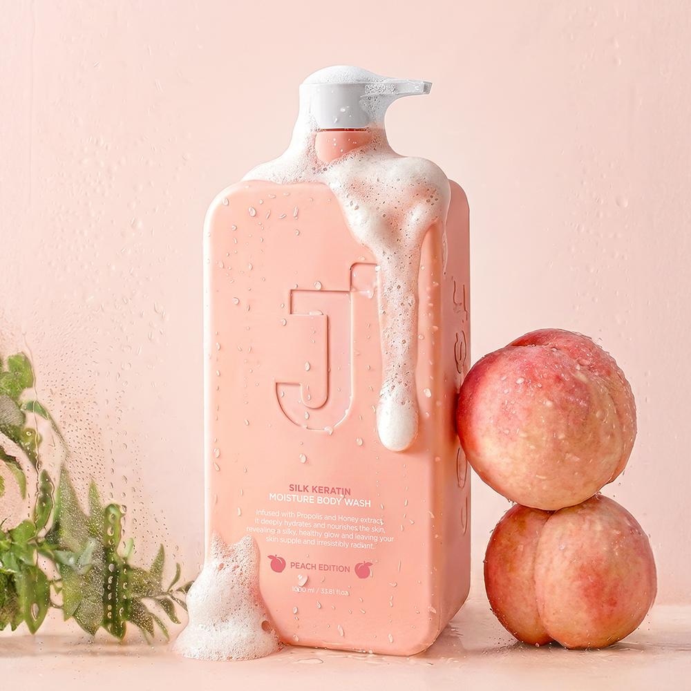JSOOP (ジェイソープ) シルク ケラチン ピーチ エディション 高保湿 大容量 パフューム ボディウォッシュ 1000ml