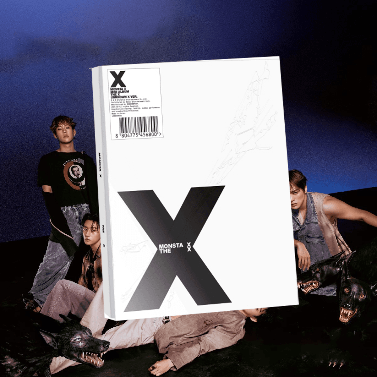 MONSTA X アルバム ミニ 13集 THE X 더 엑스 フォトブック UNKOWN X (ホワイト)