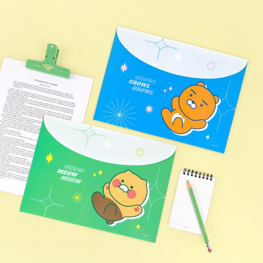 카카오프렌즈 KF 비비드 봉투 파일