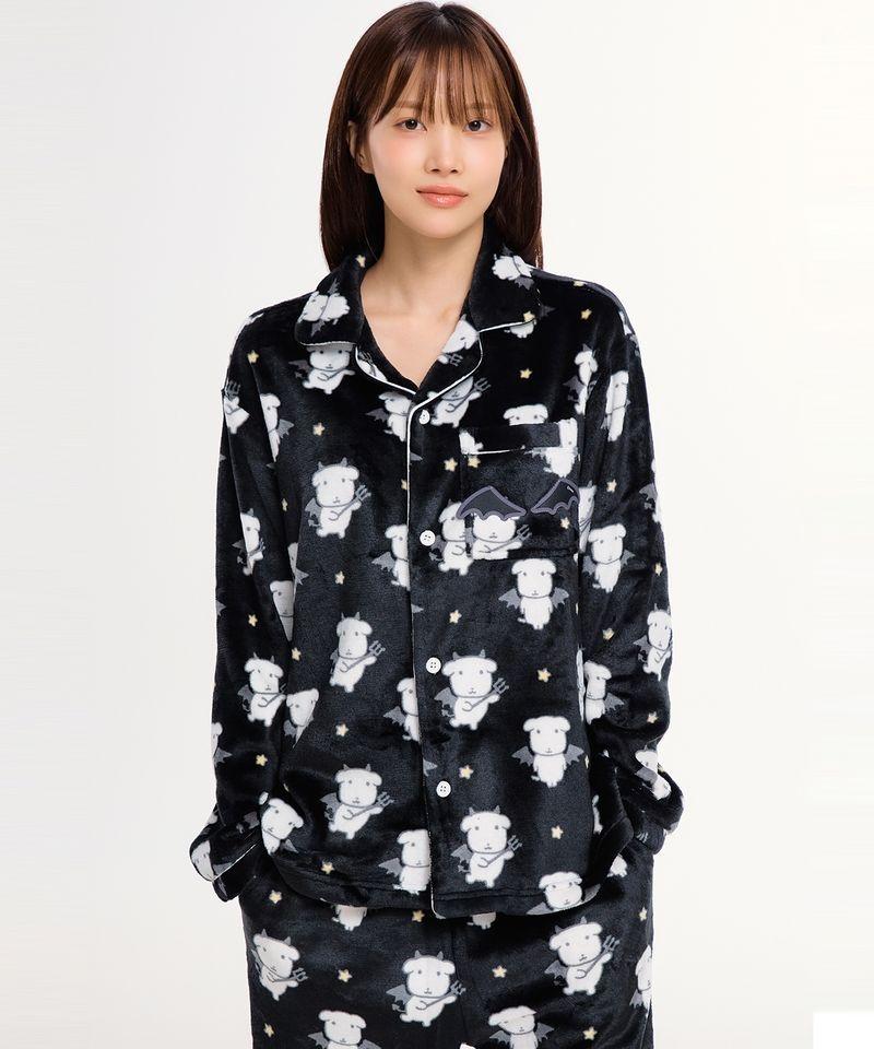 SPAO 가나디 天使と悪魔 スリープパジャマ ブラック SPPPG11U04