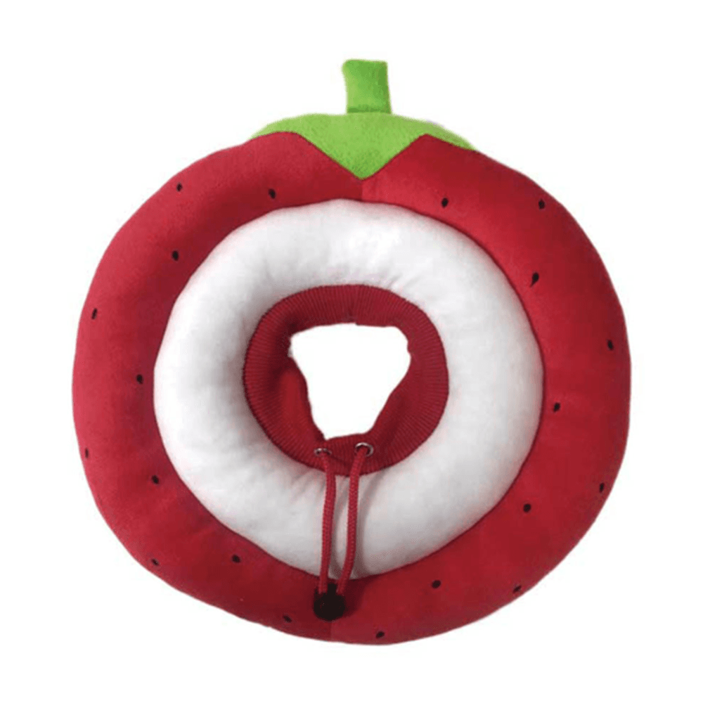 犬用クッション いちご 넥カラー L 1P 同伴犬 安全 行動矯正