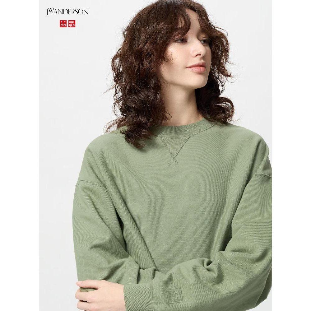 ユニクロ JW レディース トップス 長袖 ショートTシャツ ボクシー スウェットシャツ 476170