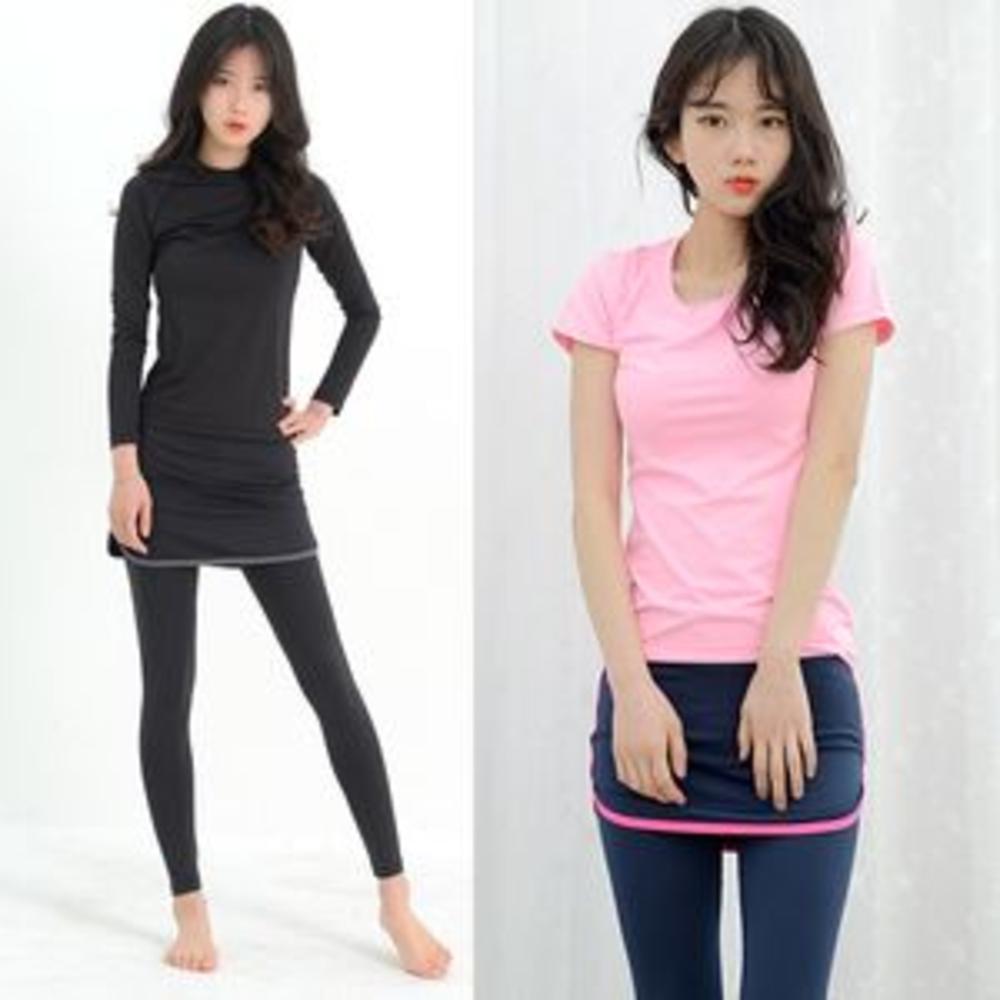 レディース 一列 ヨガ スポーツ ラッシュガード 9分丈 スカート レギンス ラッシュ レディース ボトムス ラッシュ