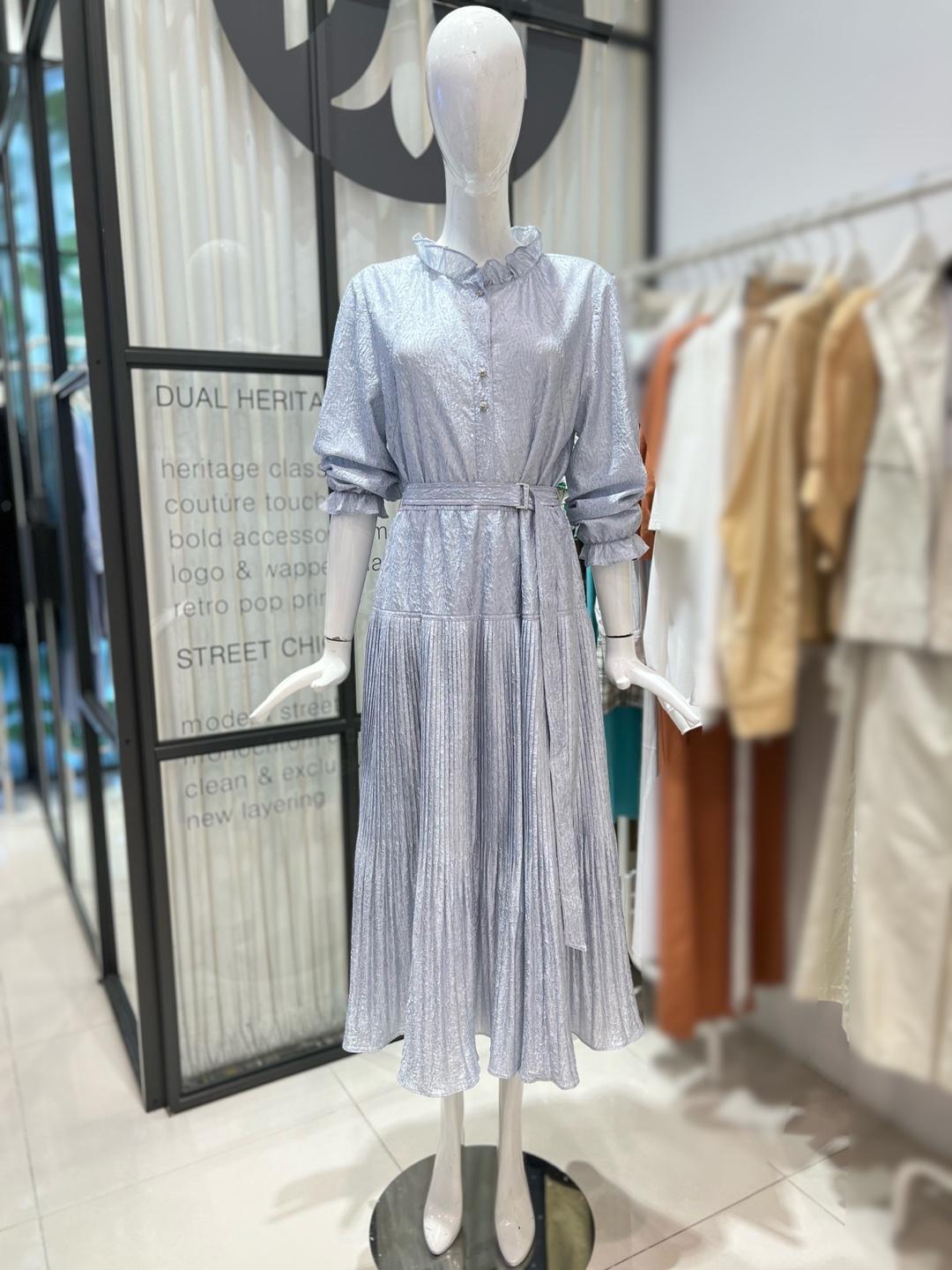 DEWL クリンクル プリーツ ロング ワンピース D233MSE013