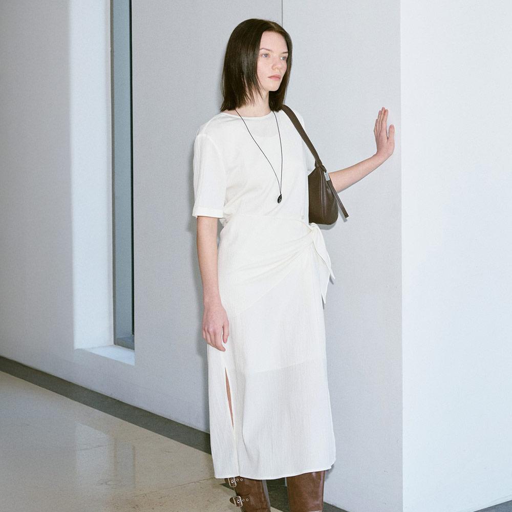 ON&ON スカーフ レイヤード ワンピース NEW6MO306