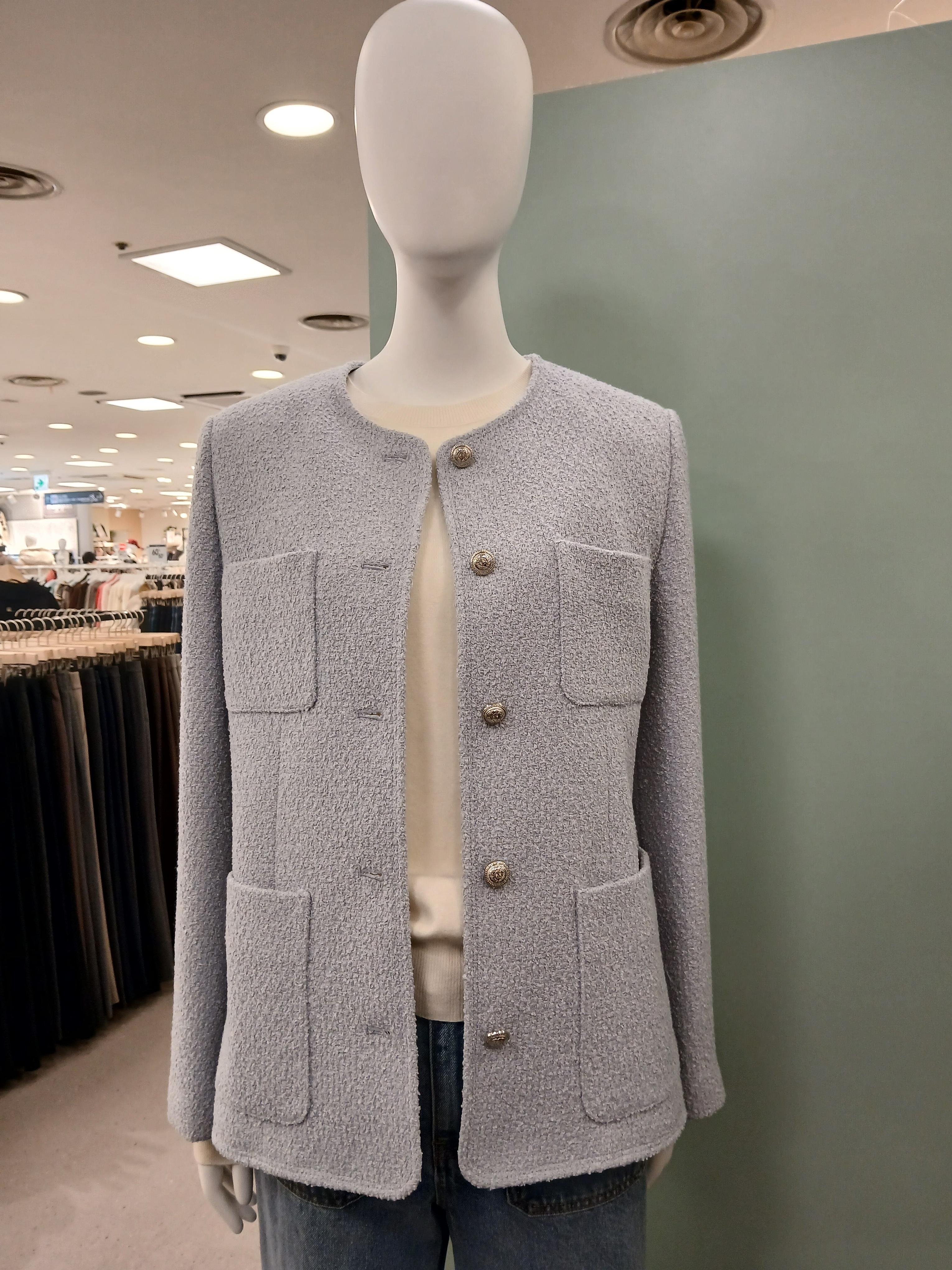 LISTE ツイード ラウンドネック ハーフジャケット TWWJKQ52080