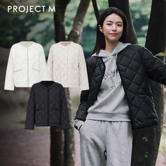 PROJECTM プロジェクトエム 25FW ソフト ラウンドネック キルティング 軽量パディング 1種 レディース