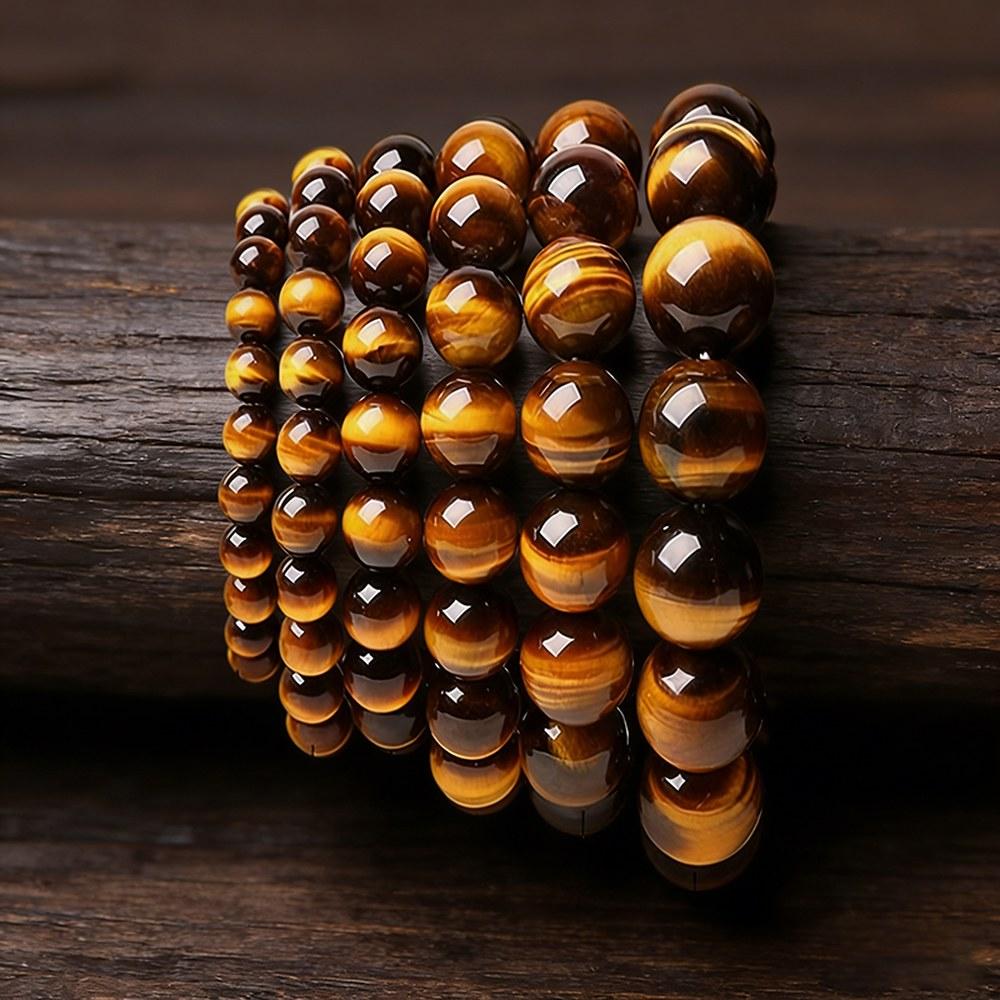 ノーター ハンドメイド 天然 タイガーアイブレスレット ヒーリングエネルギー 10mm ストリート ポジティブアクセサリー 4mm