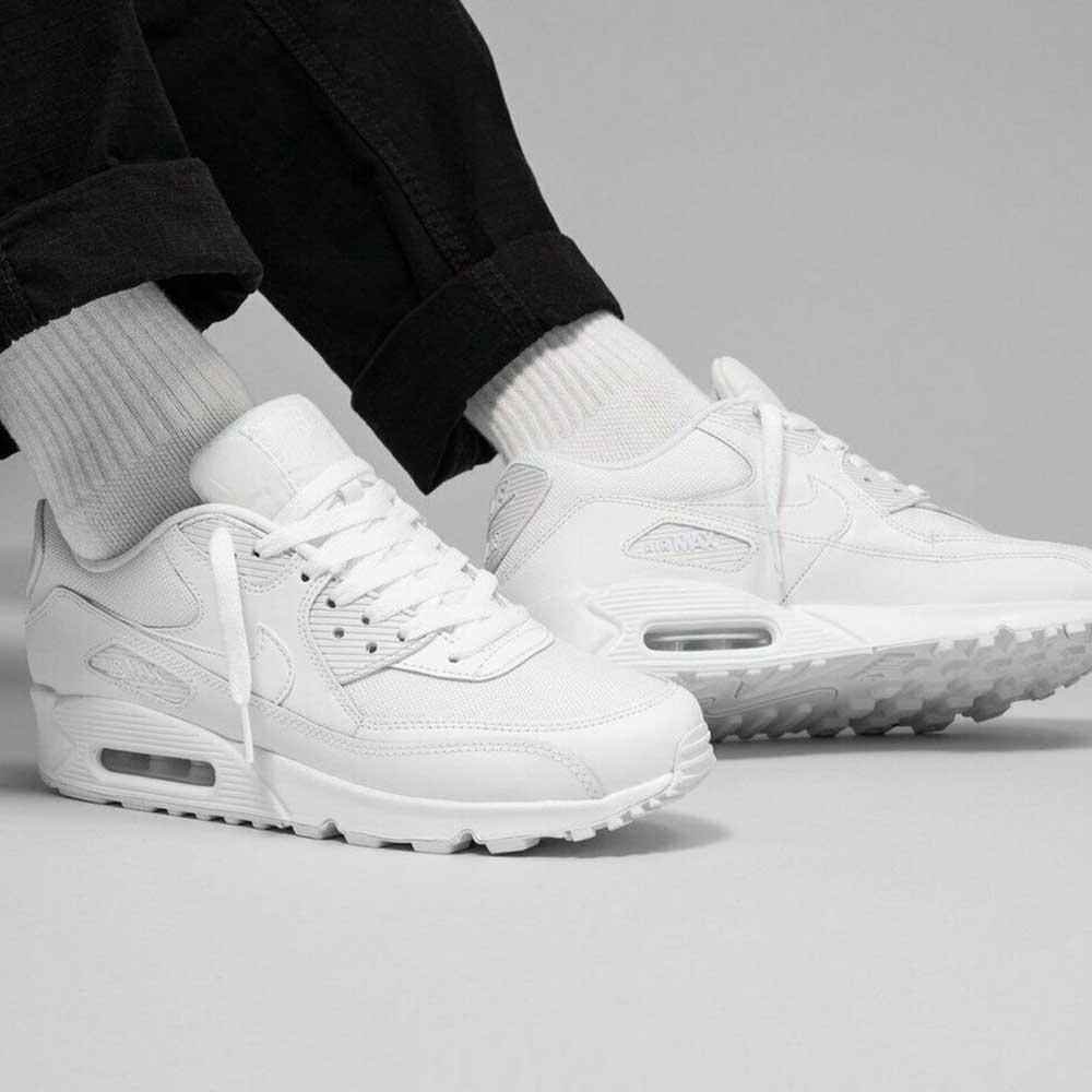 Nike Air Max 90 화이트 남녀공용 발편한 커플 운동화
