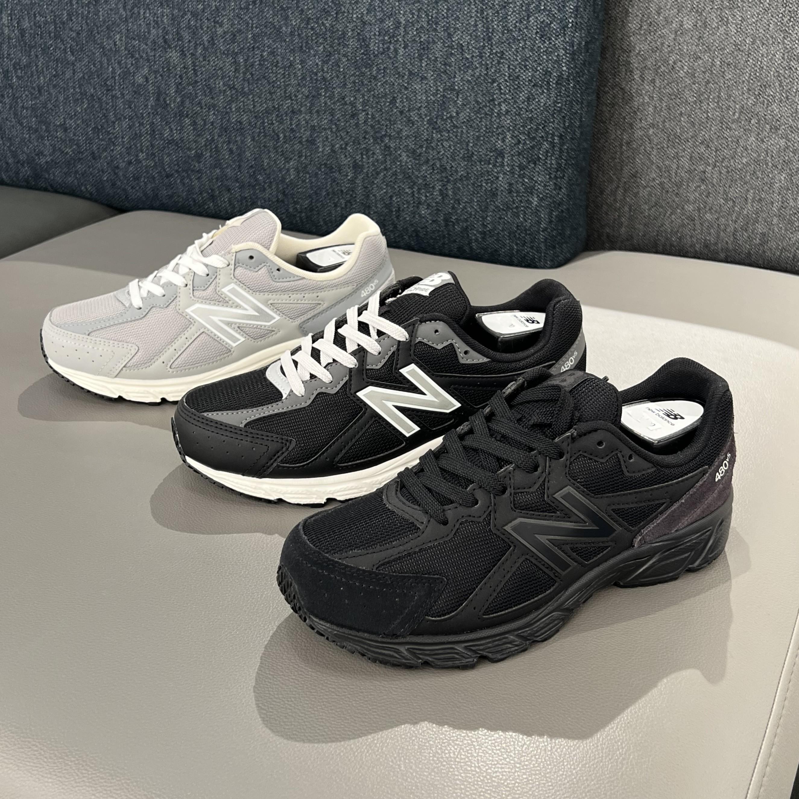 ニューバランス 480 ランニングシューズ 4E 幅広 スニーカー ワイド ブラック ホワイト