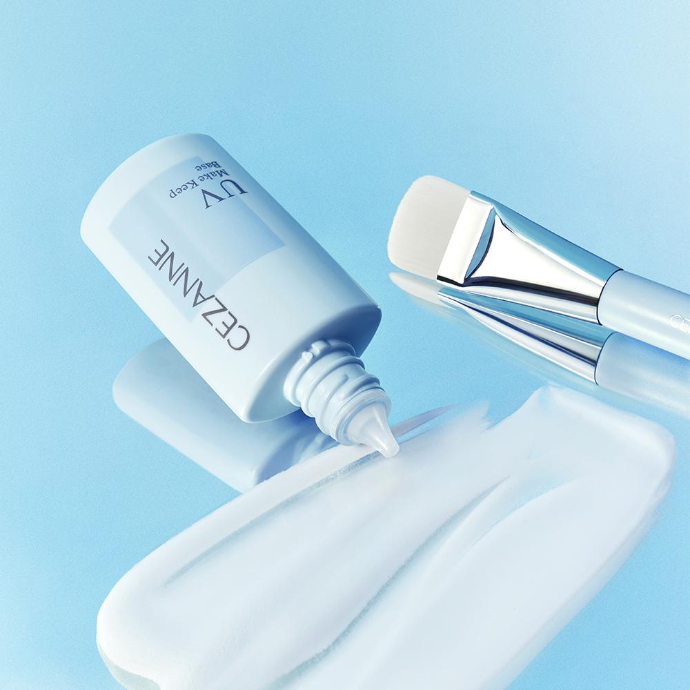 [CEZANNE] メイクキープベース ライトブルー+ミニベースブラシ 企画 SET SPF28 PA++(N配送)