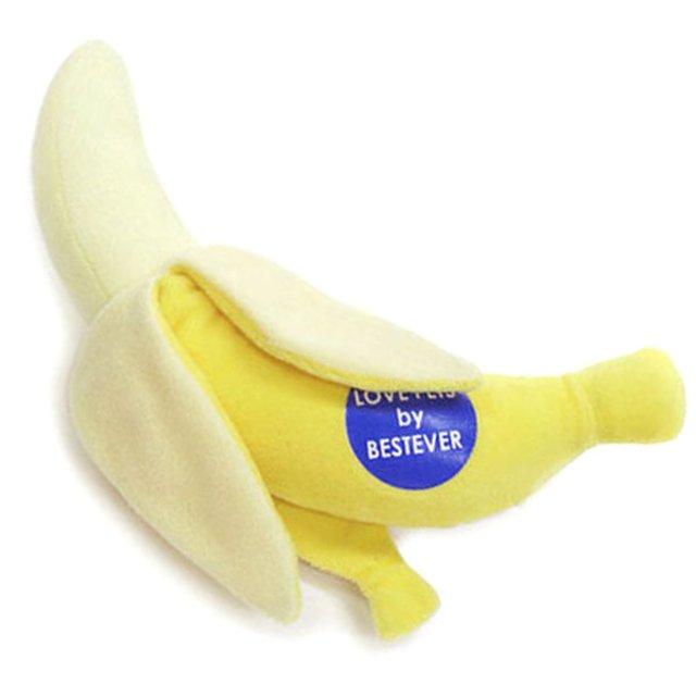 Bestever カシャカシャおもちゃ バナナ 鳴る犬 おもちゃ