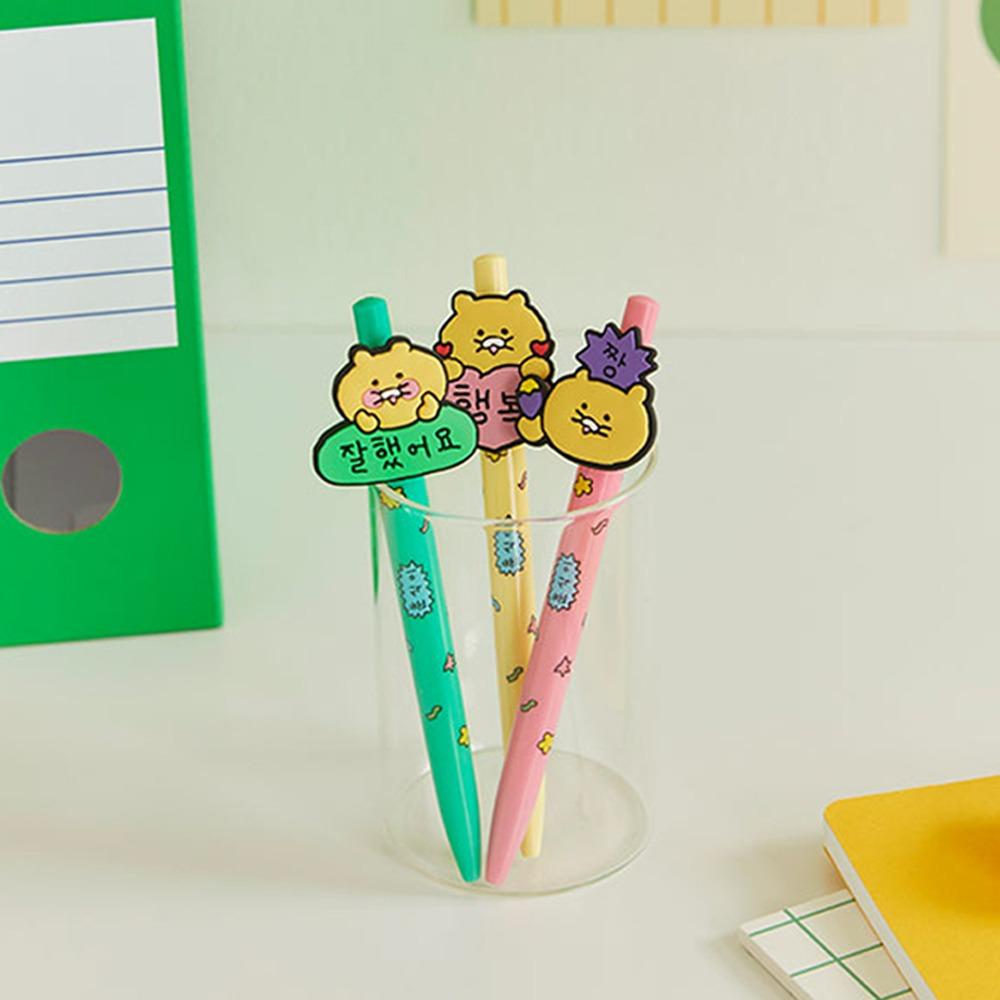 カカオ 최고심 チュンシキ 젤ペン 文具 オフィス用品 3点セット