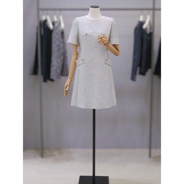 IT'MYISHA ボタン ビジュー ツイード ワンピース ITM4WOP140