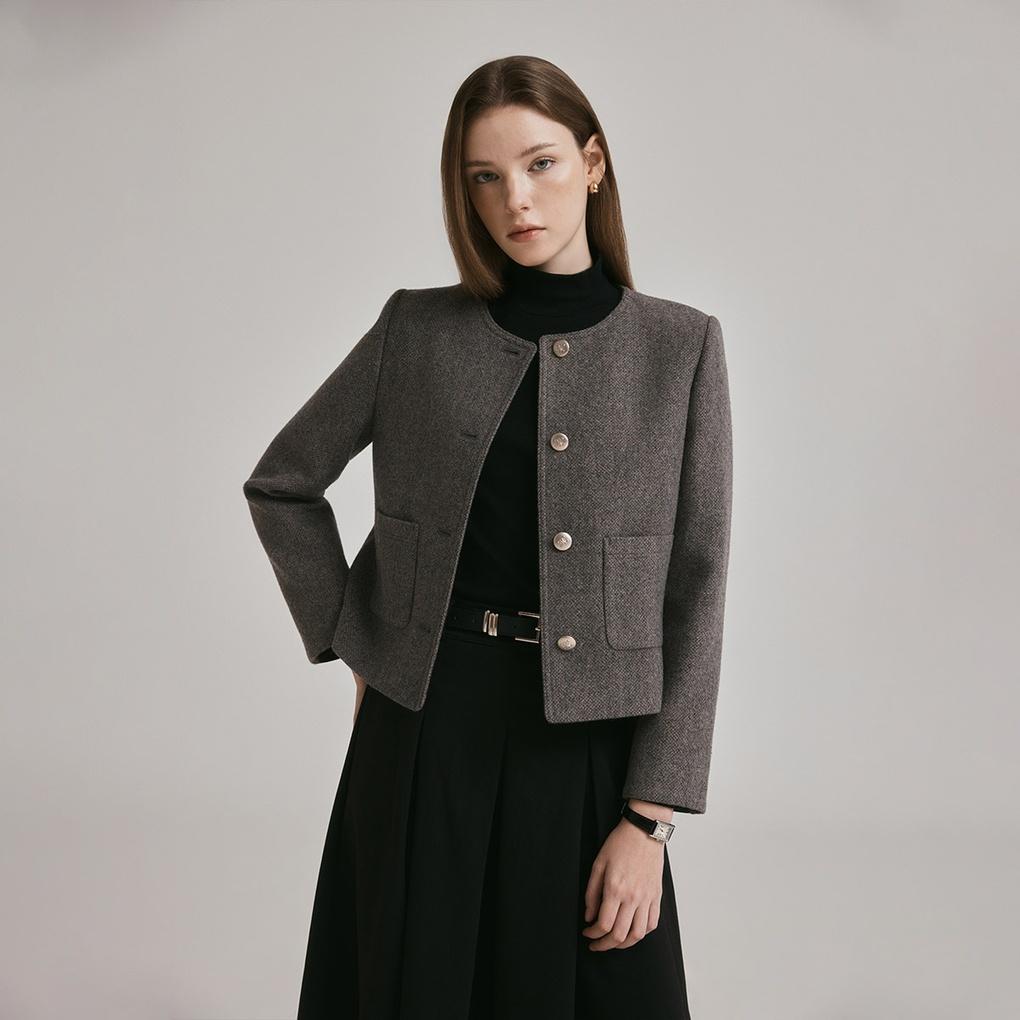 CLOVIS ベーシック Rネック ジャケット CVJKG1202M