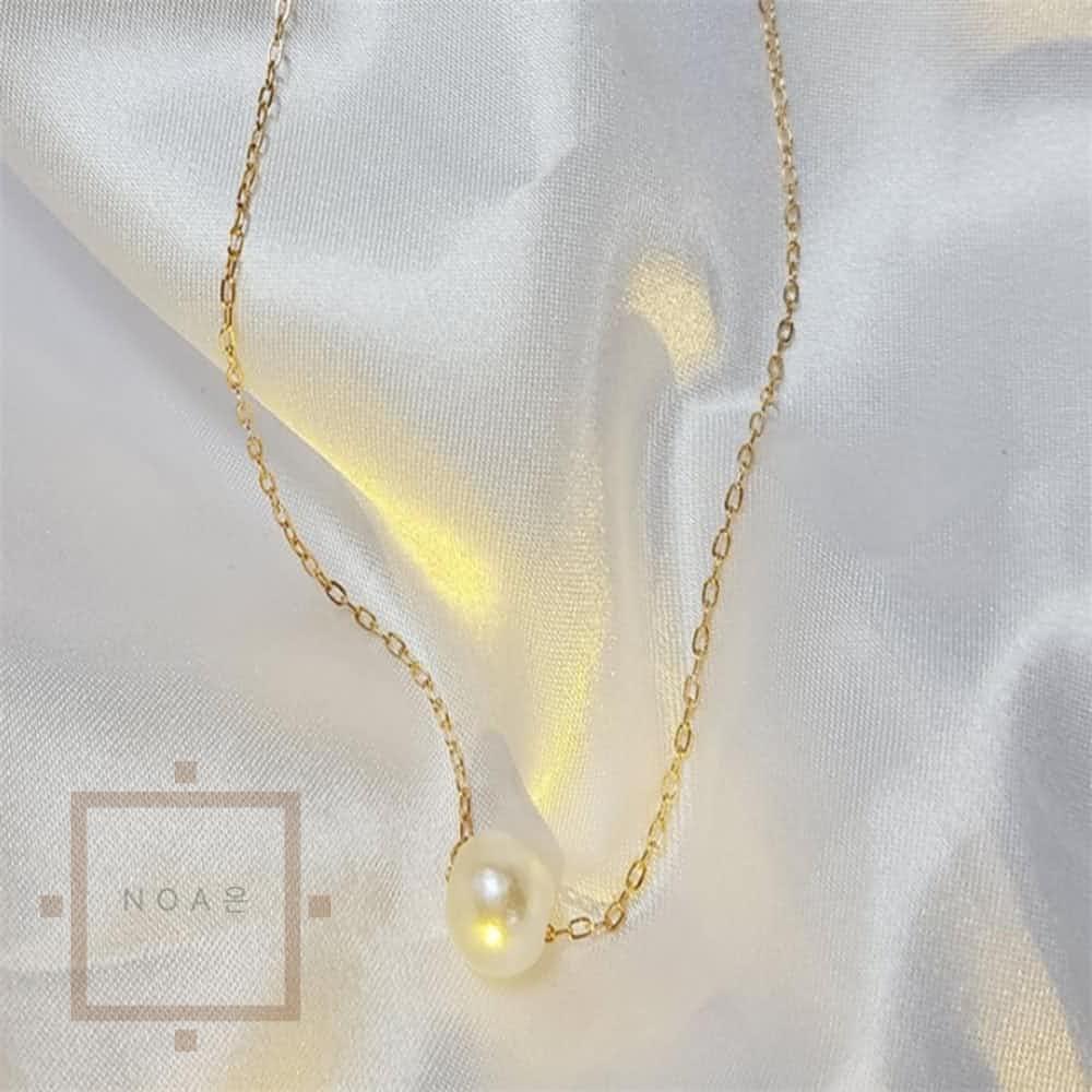 NOAon ファッション 装飾 アクセサリー ミニマル ネックレス パール