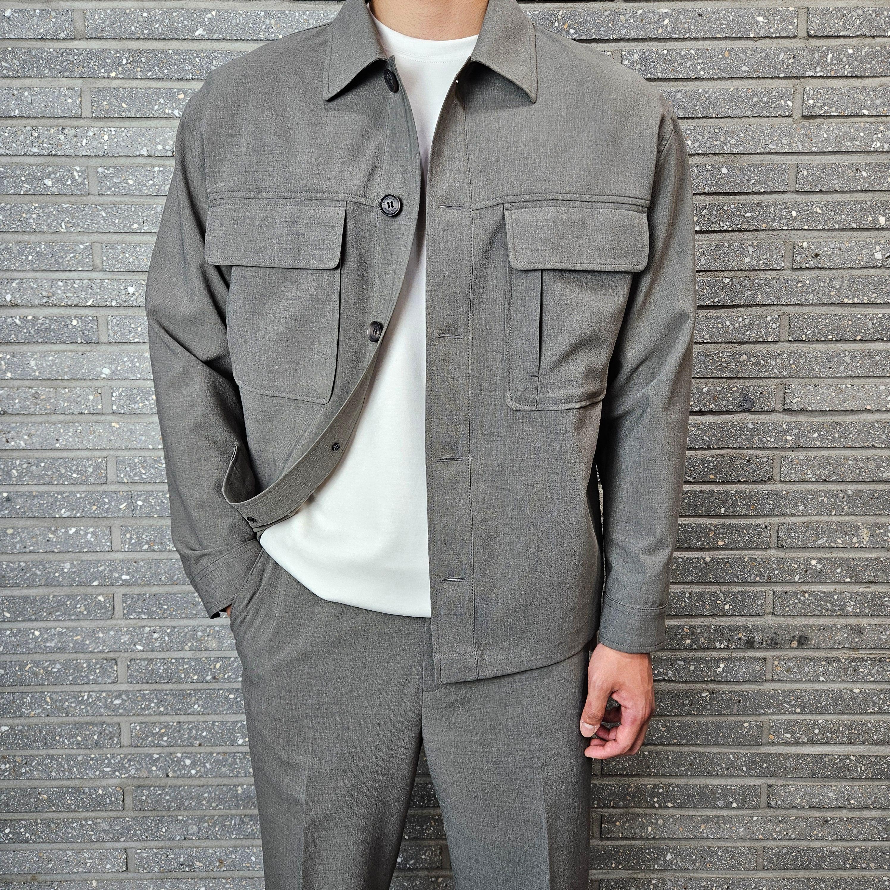 바쏘옴므 2024 봄 여름 포켓 셋업수트 남자캐주얼정장 WSY2JF71ABR