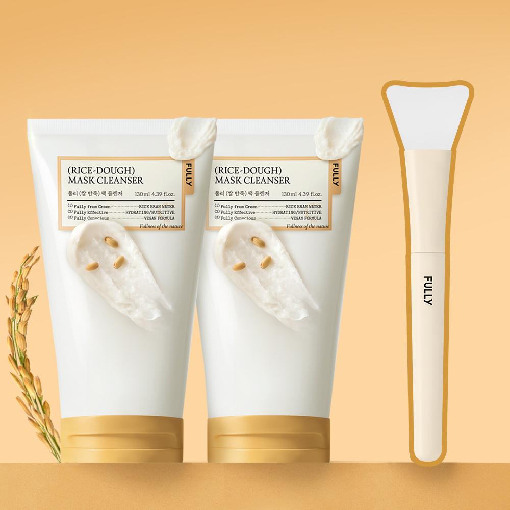 [2개 세트] 풀리 쌀 반죽 팩 클렌저 130ml + 130ml