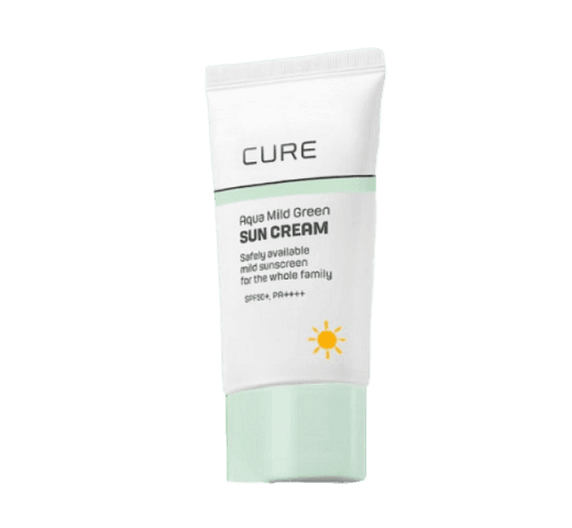 キムジョンムンアロエ キュア アクア マイルド グリーン サンクリーム 40ml (SPF50+), 2個