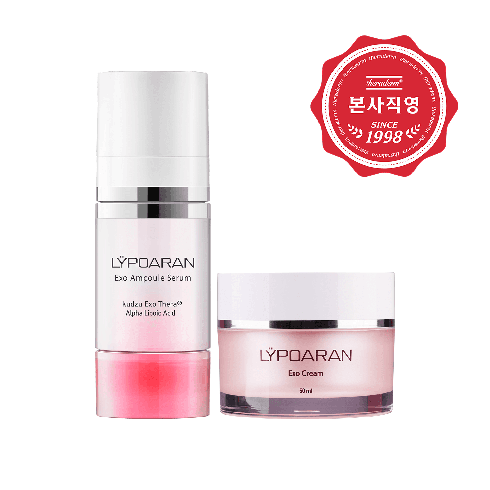 [本社] CERA-DERM 乾燥肌 保湿 リポアラン エクソ アンプル セラム クリーム セット, 1個