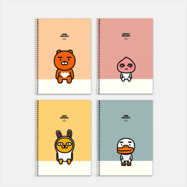 カカオフレンズ カカオフレンズ スプリング無線ノート 80枚 無地ノート