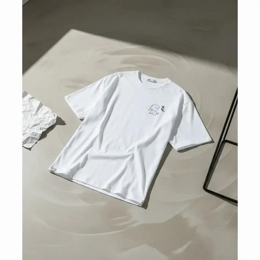 SPAO 가나디 半袖 Tシャツ GRAPHIC WHITE_SPRLG25U09