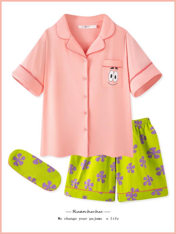 뚱이パジャマ極細繊維女の子パジャマスポンジ・ボブ 가나디パジャマ