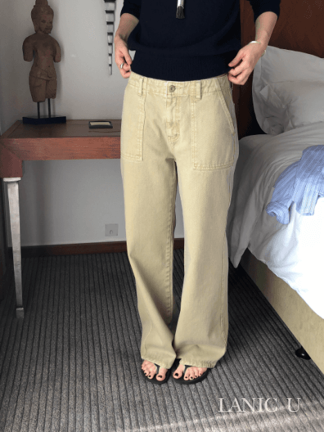 (一部当日発送) founders ファウンダーズ パゴダイイング ワークパンツ コットン ストレート ワイド デイリーパンツ