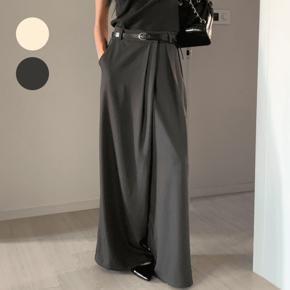 ラップスカートパンツ ラップスカートパンツ ワイドパンツ バンド スラックス カルメン