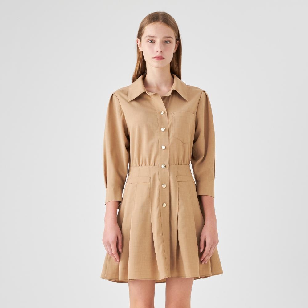 LINE EDITON プリーツ ミニ ワンピース NWOPOH02