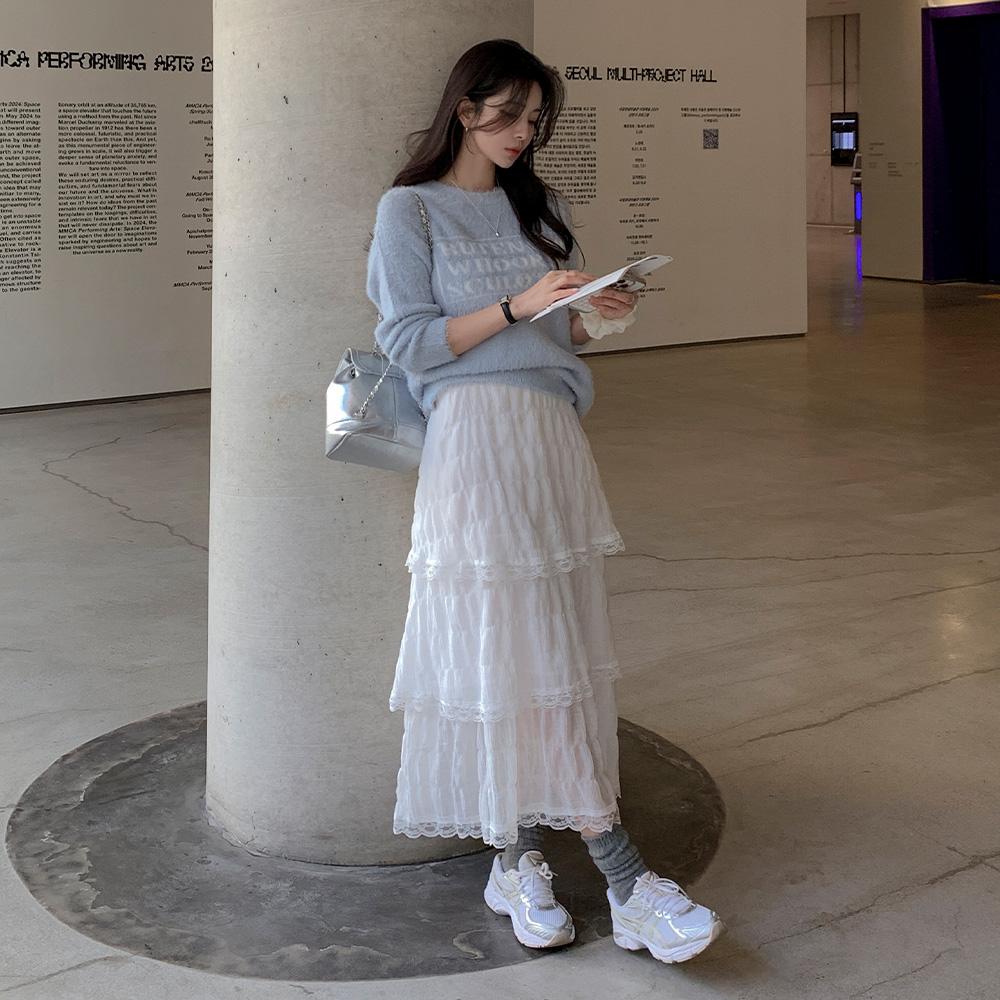 ラブリー レース フリル カンカン ビスチェ ストラップキャミソール ロング ワンピース