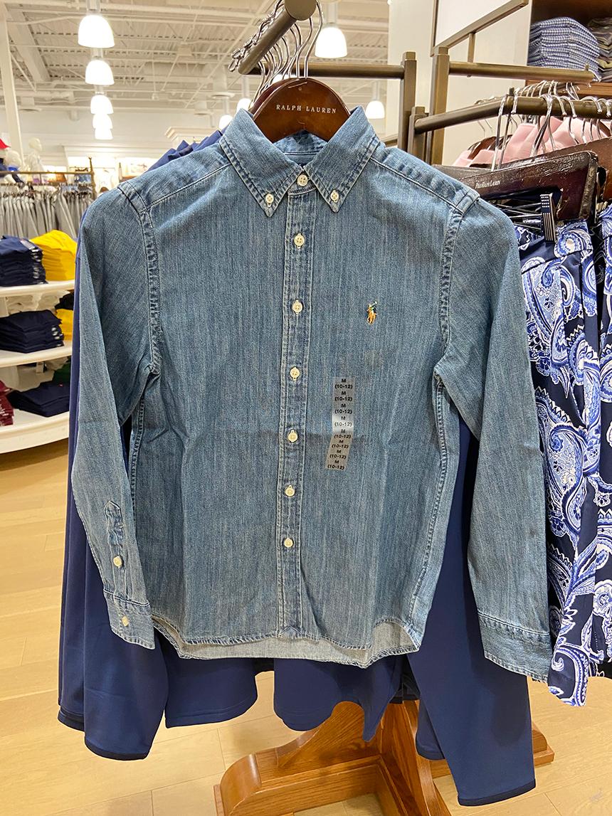 POLO RALPH LAUREN BOYS 8-20 シャンブレー デニムシャツ