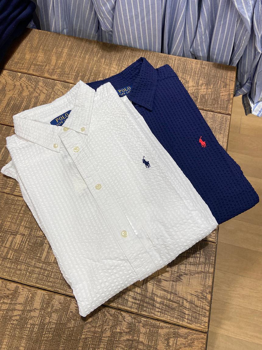 POLO RALPH LAUREN BOYS 8-20 シアサッカー 半袖シャツ