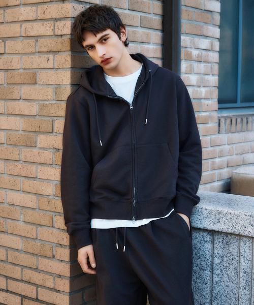 [스파오] [프렌치테리] 2-WAY 후드 집업_SPMZG23C01 SPMZG23C01