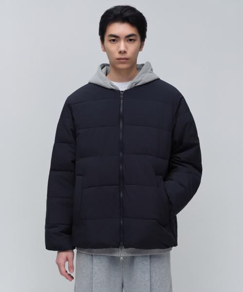 [무신사 스탠다드] 데일리 푸퍼 칼라리스 패딩 재킷 [네이비] MMDJJBZ14-NA