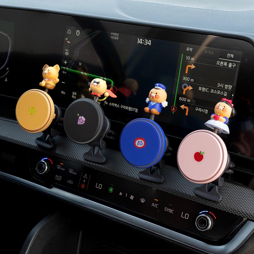 カカオフレンズ 車載ワイヤレス MagSafe充電器 マグネット式ワイヤレス充電ホルダー