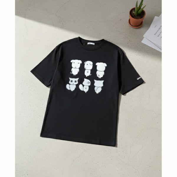 SPAO ガナディ Tシャツ GRAPHIC BLACK_SPRLG25U09