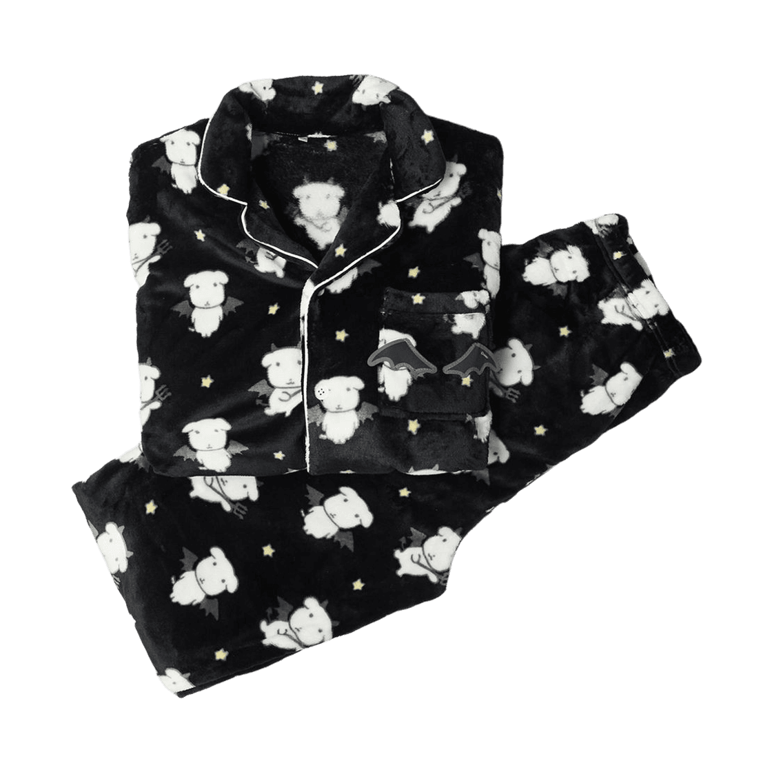 M SPAO x GANADI 천사와 악마 파자마 BLACK SPPPG11U04