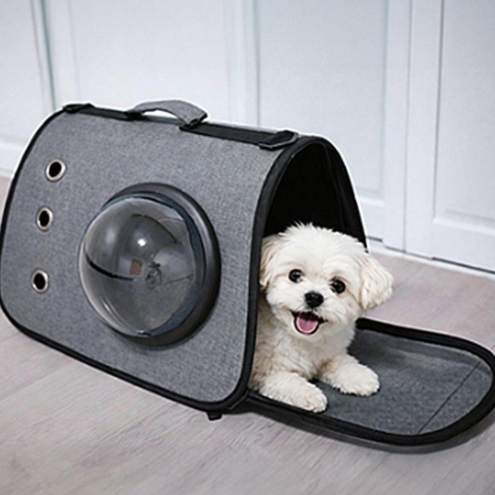 ペット用キャリーバッグ 2カラー 透明ドームウィンドウ 犬 愛犬 猫 ペットキャリー ケネル 犬用お散歩バッグ
