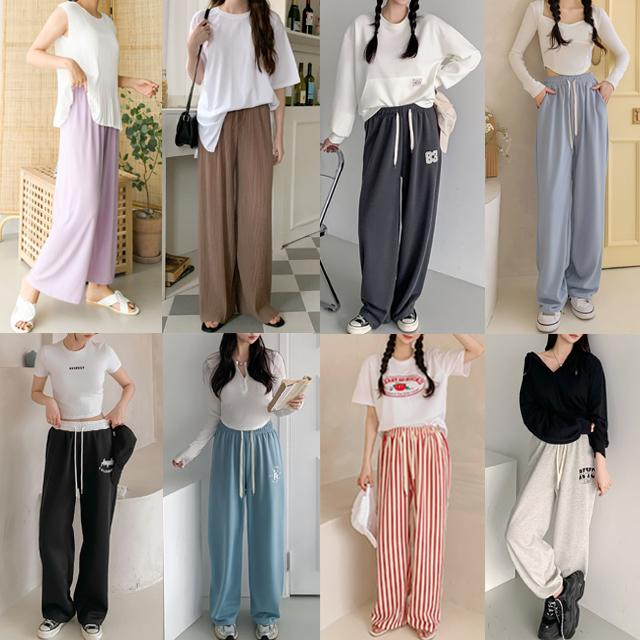 春 レディース ワイドパンツ バンディング ワイドパンツ 冷感パンツ リネン シャリ感 ジョガーパンツ キュロット プリーツ ビッグサイズ