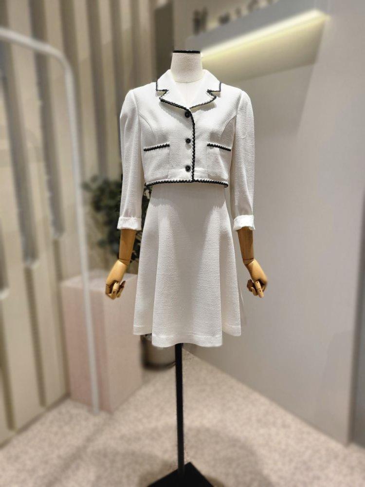 イットミシャ トリミング 配色 ワンピース ITN8WOP140