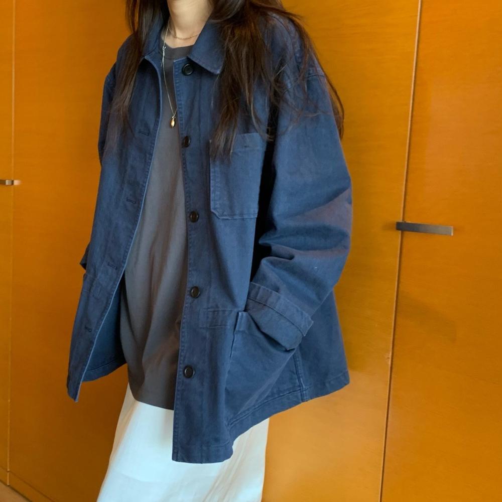 Fllanel フランネル フレンチワークジャケット コットンハーフジャケット