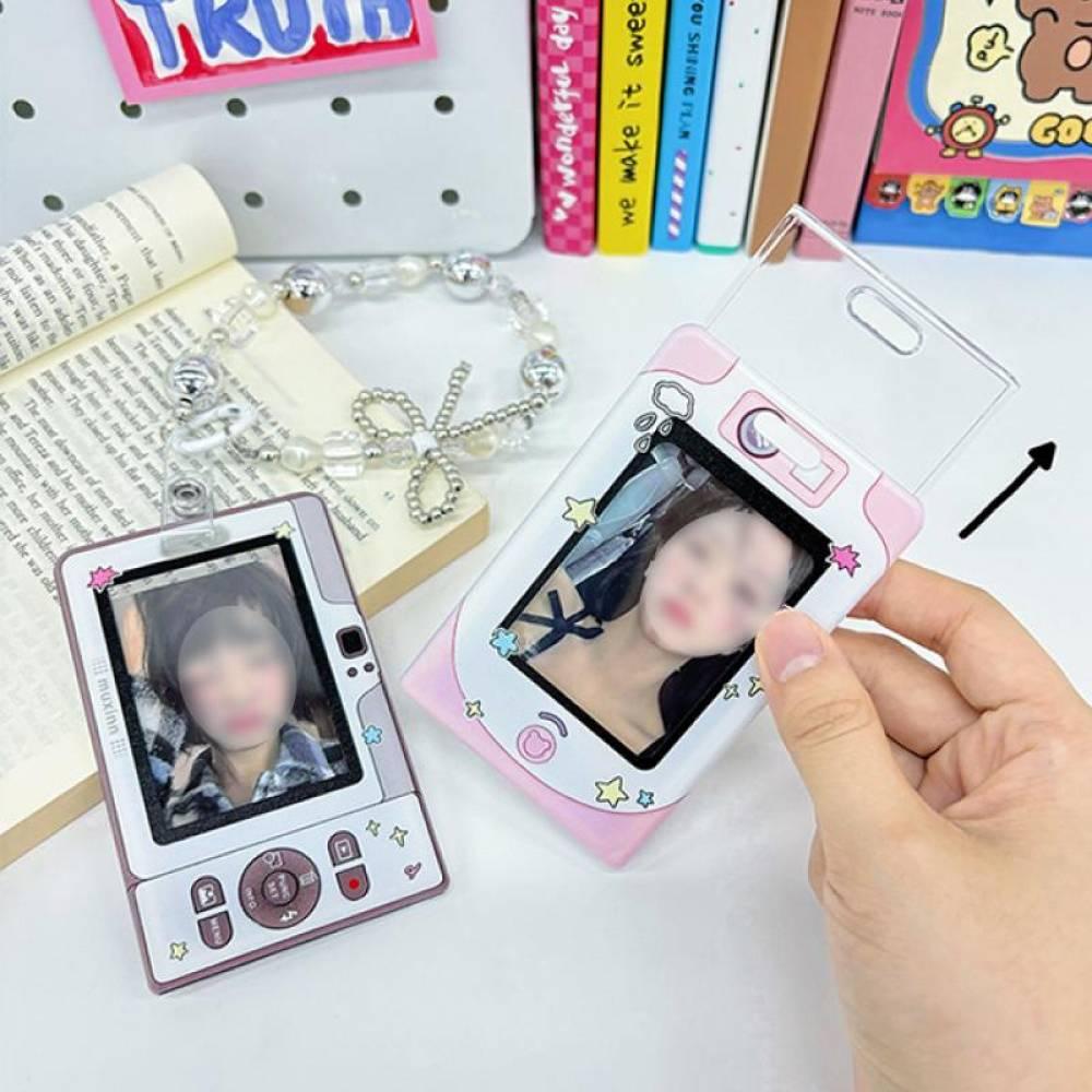 かわいいレトロ スマートフォン ポストカードホルダー ポーチ ケース バッグ キーリング キーホルダー バッグチャーム