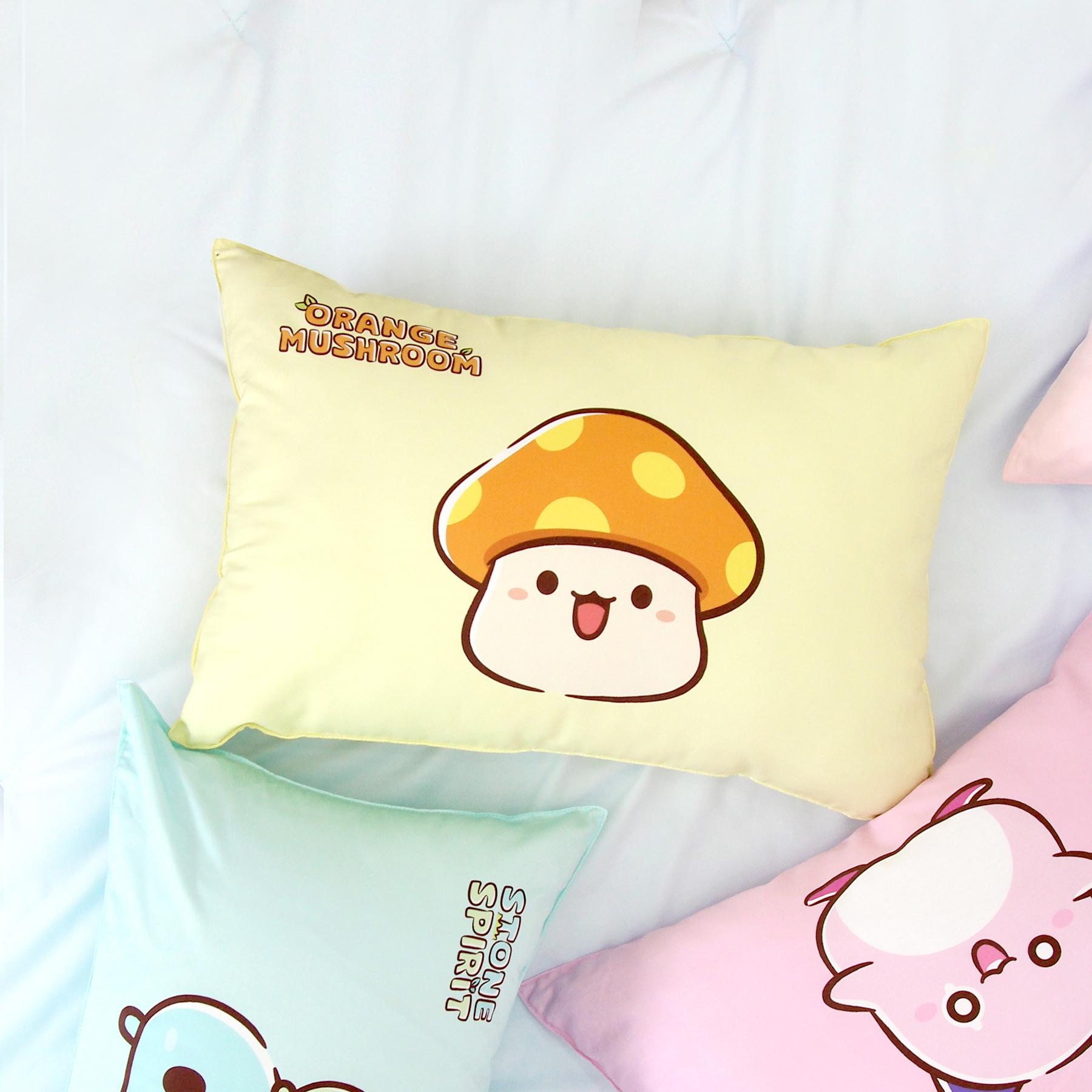 メープルストーリー 綿100% 枕カバー オレンジマッシュルーム