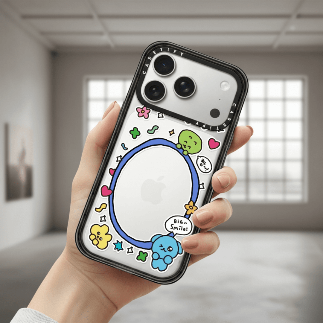 CASETiFY 최고심 굿즈 케이스 키덜트 폰꾸 범퍼 하드 케이스 BIG SMILE, 아이폰14